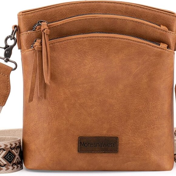 Crossbody Purses and Handbags for Women Double Compartments Cross Body Bag with - Picture 1 of 7